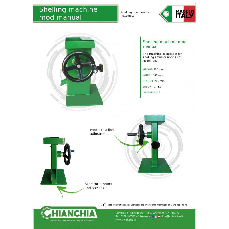 Descascador manual de nozes, avelãs e amêndoas P80 Comby