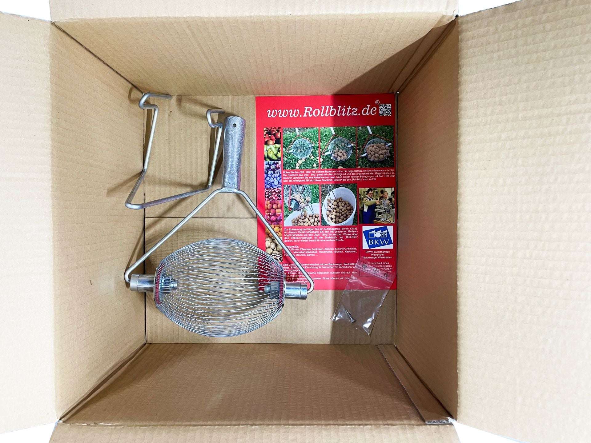 Colhedora manual esférica com cabo telescópico Avelãs