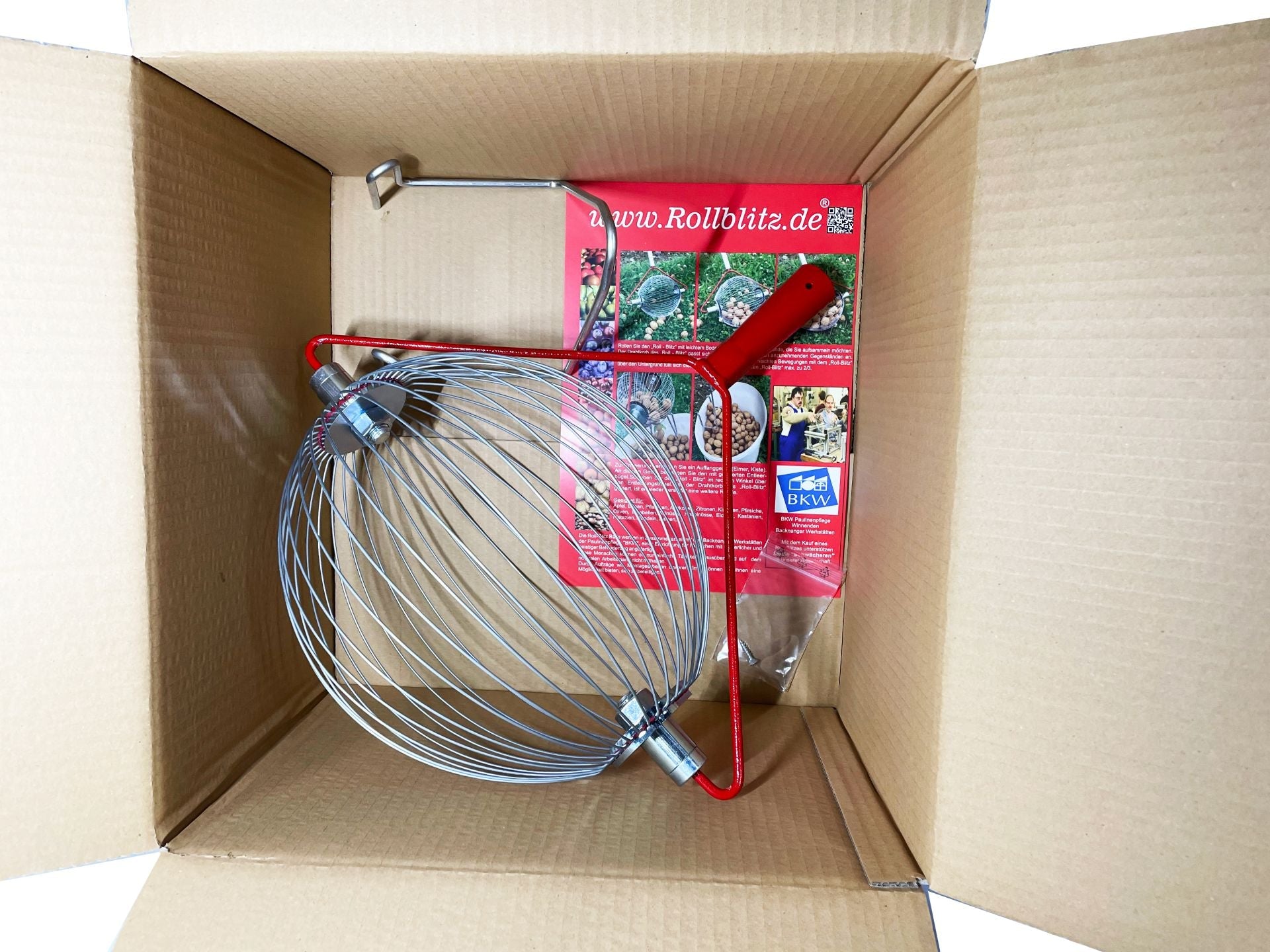 Colhedora manual esférica com cabo telescópico Maças